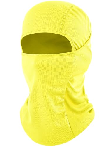 ROXUN Ski Mask Balaclava, Motorcycle Summer Cooling Breathable UV Protector - color: One Yellow