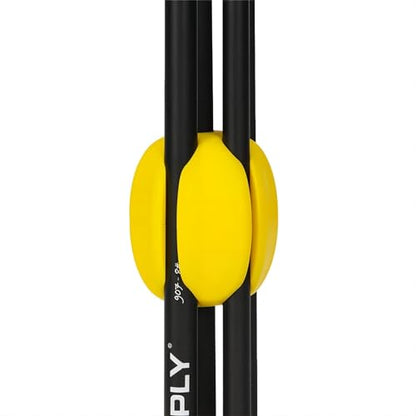 10Pcs Silicone Fishing Rod Holder Straps, 5 Hole Portable Fishing Rod Fixed Ball, Rubber Fishing Pole Clips Fly Fishing Accessories - color: Yellow