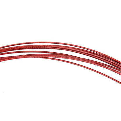 RiToEasysports Fishing Wire Line Leash, Anti Bite Steel Fishing Leader with Rolling, for Sea Boat Deep Sea - color: Red
