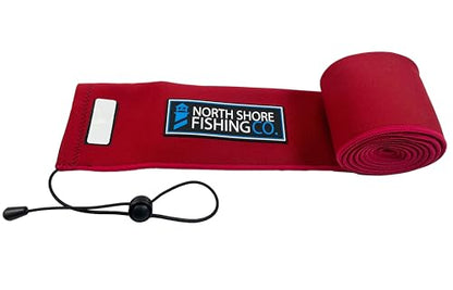 Premium Neoprene Fishing Rod Sleeve – Floating, Puncture Resistant, Labeled Protective Sock for Casting, Spinning, Trolling Fishing Rods - color: Red, size: 52", style: Spinning