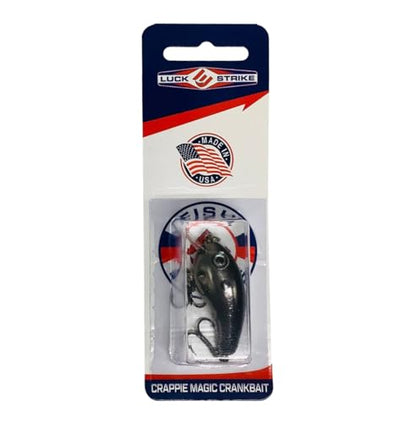 Crappie Magic Crankbait (2 Inch Crappie Lure) Made in the USA - color: Chrome Black
