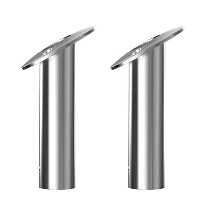 Boat Fishing Rod Holder,2Pcs 15/30/90 Degree Stainless Steel 316 Flush Mount Rod Holders for Fishing Boat,with PVC Cap,Inner Tube and Gasket - color: Black Insert, size: 30 Degree