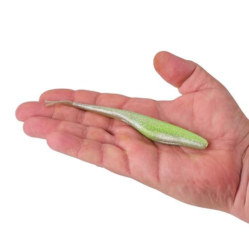 Berkley Gulp! Saltwater Jerk Shad Fishing Soft Bait - color: Key Lime Chrome, size: 6"