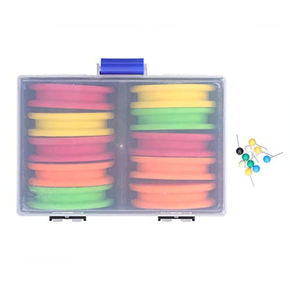 VBESTLIFE Box of 10pcs Fishing Foam Spools, Mix Color Line Storage Foam Spools Fishing Winding Board Fishing Tackle