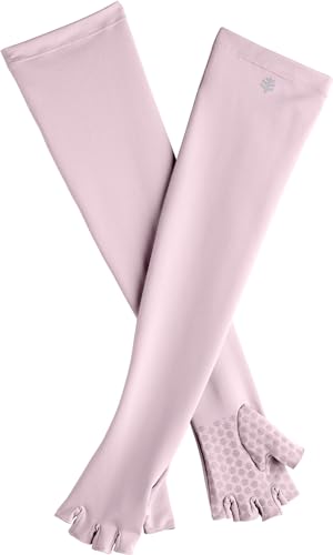 Coolibar Long Fingerless UV Sun Gloves - UPF 50+ Sun Protection - Perpetua - color: Dusty Mauve, size: Small