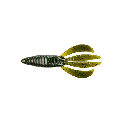 Berkley PowerBait Pit Boss Fishing Soft Bait - color: Green Pumpkin Green, size: 4" (8 Count)