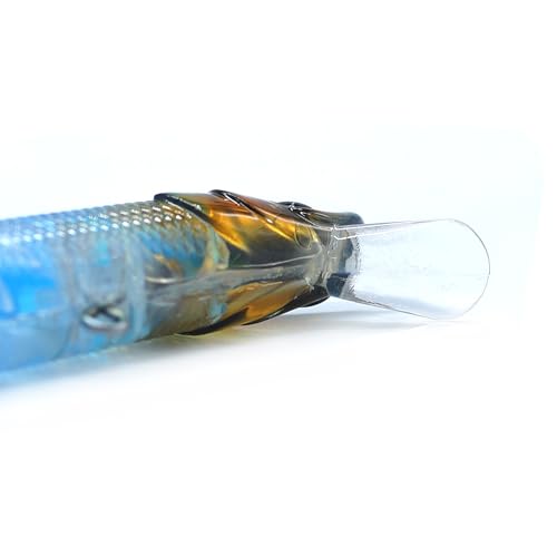 SEASKY Floating Minnow Bass Bait Laser Top Water Lures, Jerk Baits for Bass Fishing, Topwater Baits for Bass Trout Freshwater 3 9/16", 5/16oz Minnow - color: 01