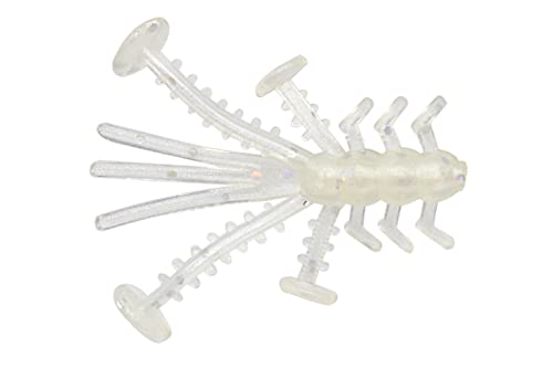 Eurotackle Micro Finesse Crazy Critter Ice Fishing Panfish Soft Plastic Lures - color: White