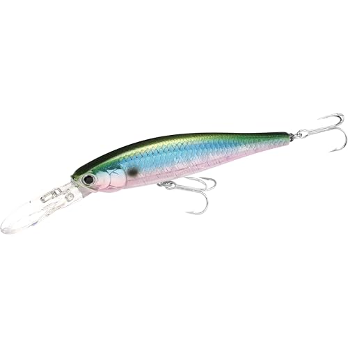 LUCKY CRAFT Pointer 100DD-S, Saltwater Surf Fishing Lures, Jerkbait, Halibut, Surf Perch, Calico Bass, White Seabass, Striped Bass, Sinking, Fishing Gear - color: 770 MS Green Herring