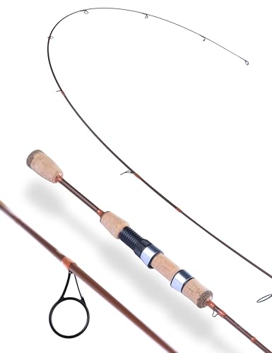LITTMA Trout&PANFISH Ultralight Fishing Rod 2 PCS – Trout, Crappie, Panfish Micro Spinning Rods – Brown Carbon Fiber Blank, Cork Handle – 5’6”/6’/6’6”/7’ - style: 6‘/Ul/2-6lb/2pcs