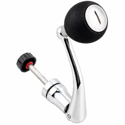 Keenso Spinning Handle Nonslip 2 Reel Replacement Handle Metal Fishing Reel Replacement Parts - size: Silver-Large for 4000 & 5000 & 6000