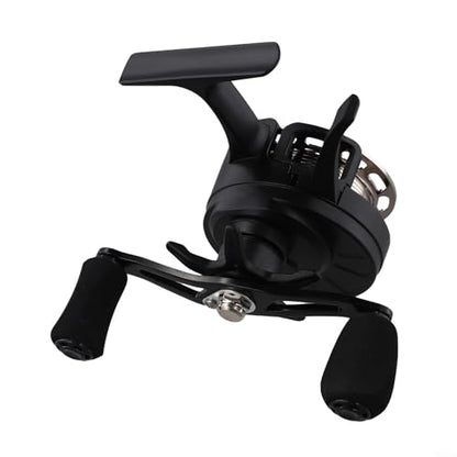 Ice Fishing Reel with Magnetic Drop, 3.2:1 Gears Ratio, 3+1 Balls Bearings, Inline Frees Spool Lever for Winter Ice Fishing - color: yellow-green, size: right hand