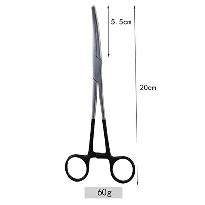 Straight Fishing Forceps Stainless Steel Unhooking Hook Removing Pliers - color: 8" Curved