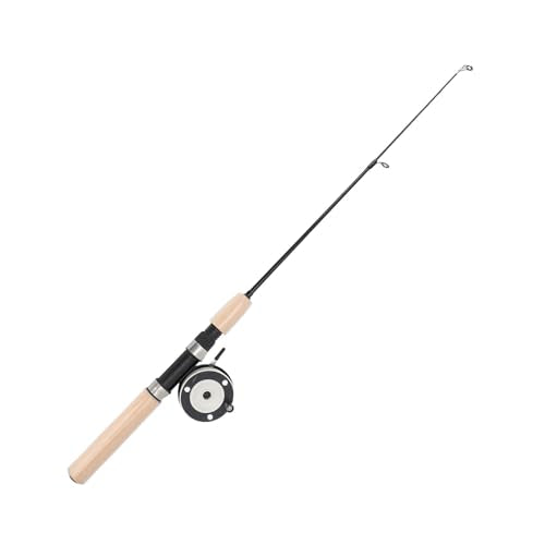 Fockety Ice Fishing Rod and Reel Combo, 29.5 inch Ultralight Spinning Ice Fishing Combos, High Visibility Ice Fishing Pole Ice Fishing Gear for Walleye, Perch, Panfish and Trout