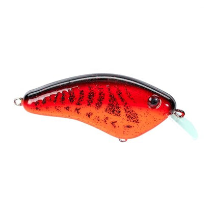 Strike King Hardliner Fishing Lure, Flat Sided Crankbait, Circuit Board Lip, Extra Tight Wobble, Size 4 Treble Hooks - color: Chili Craw