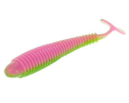 Strike King Rage Swimmer Saltwater Soft Bait Fishing Lure, 3.75", Wide-Bodied Paddle Tail - color: Electric Chicken