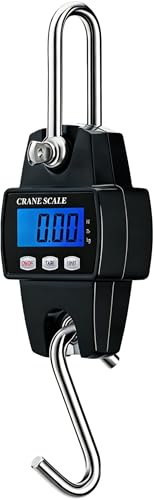 Digital Crane Scale Bow Draw Weight Scale LCD-Digital Electronic Aluminum Alloy Shell Weight 660lb Hanging Weight Scales Portable Travel for Fishing Outdoor as Other Occasions (Black) - color: Black