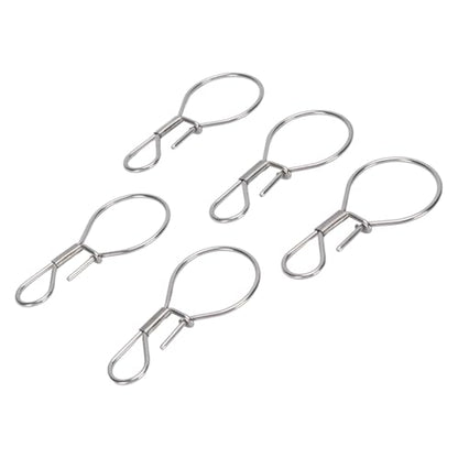 5PCS Stainless Steel Live Fish Lock Buckle – SingleHanded Fishing Stringer Clip for Freshwater & Saltwater Use, Rustproof Fish Holder for Bass Trout Snapper, Boat Rail & Cooler