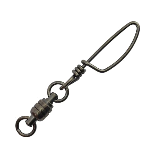 American Fishing Wire Stainless Steel Ball Bearing Snap Swivels with Double Welded Rings - size: 10 pc, #9, 450 lb test, style: 10 Piece