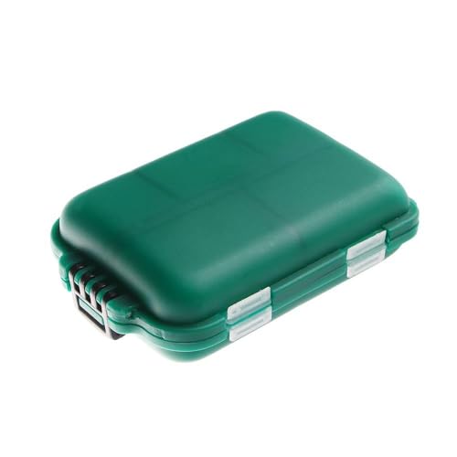 Lattice Fishing Tackle Storage Box Plastic Fishing Lure Case 10 x 6.6 x 2.5 cm Green Portable Tool Box