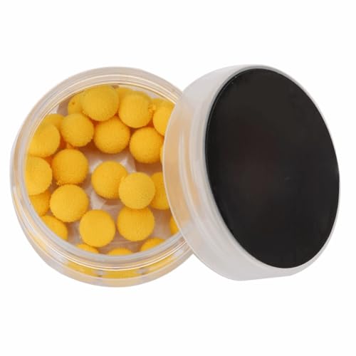 30PCS/Box Carp Fishing Foam Soft Pellets Baits – Floating Boilies Ball Lure for Hair Rigs & Feeder, Freshwater & Saltwater Carp Fishing - color: Yellow 10mm