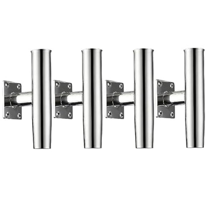 YaeMarine 2/4Pcs Tournament Style Stainless Steel Wall /Transom Mount Rod Holders for Marine Boat - style: 90 Degree-4pcs