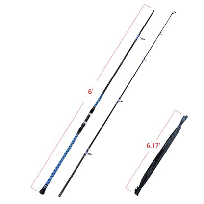 Fiblink Surf Spinning Fishing Rod Carbon Travel Surf Rod 2 Piece/3 Piece/4 Piece Spinning Fishing Rod 9'/10'/11'/12'/15' - style: 2pc 12ft---spinning
