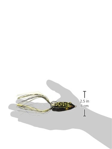 Booyah Pad Crasher Topwater Bass Fishing Hollow Body Frog Lure with Weedless Hooks - color: Dart Frog