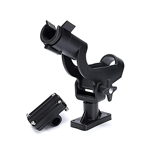 HiUmi Adjustable Rotatable Plastic Fishing Rod 3 Mount Rack Holder Bracket Boat Canoeing Rowing Mount Kit Kayak Side Rod Holder - color: RH50-2Pack