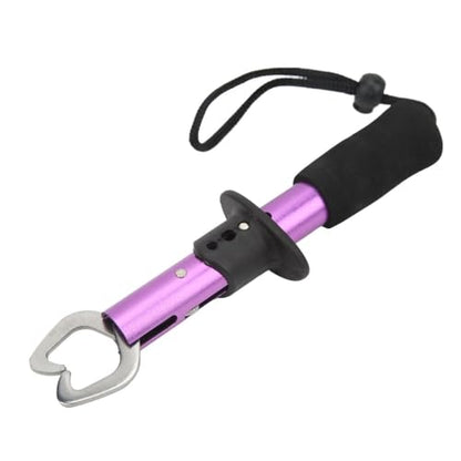 2 Pcs Stainless Steel Fish Lip Gripper - Portable Secure Fish Holder for Freshwater Saltwater Fishing Accessories(Purple) - color: Purple
