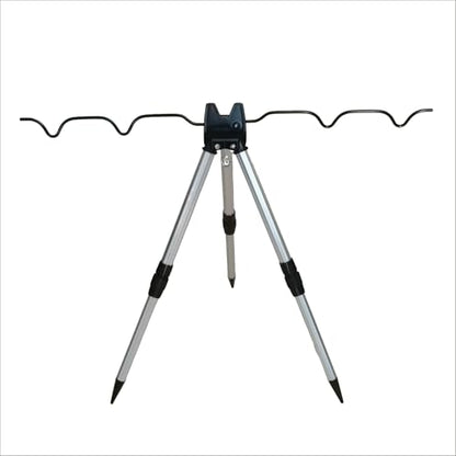 Fishing Rod Holder, Aluminum Alloy Tripod, Ground Bank Mounting, 16-21 Inch Telescopic Legs, Adjustable Height