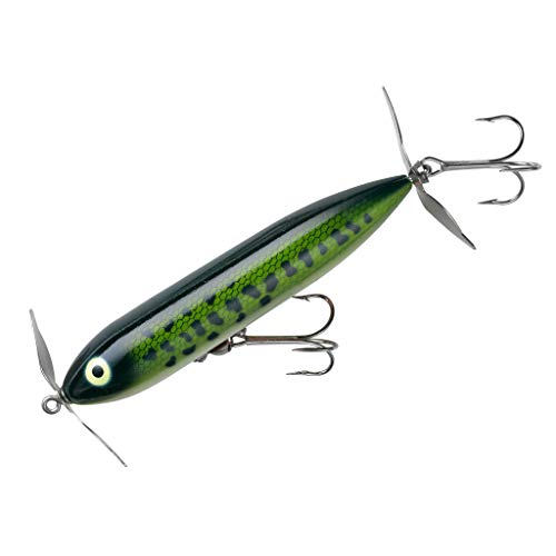 Heddon Zara Spook Topwater Fishing Lure - Legendary Walk-The-Dog Lure - color: Baby Bass, style: Wounded Zara Spook (3/4 Oz)