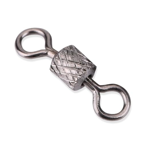 Fishing Barrel Swivels 100 Pcs – High Strength Copper Rotating Connectors for Saltwater Fishing, Barrel Rig Tackle for Hooks, Leaders and Lures - size: 4#