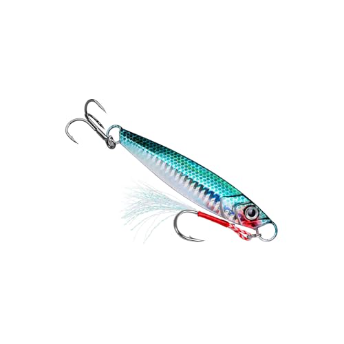 Treble Hook Fast Sinking Jigging Baits Jigs Lure 13g/30g/60g Hard Metal Jigging Spoon Lures Saltwater Fishing Lure - color: ColorA 17G