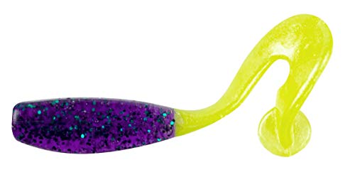 Bobby Garland Stroll'R Soft Plastic Crappie Fishing Lure, 2.5 Inches, Pack of 12 - color: Junebug Pearl Chartreuse