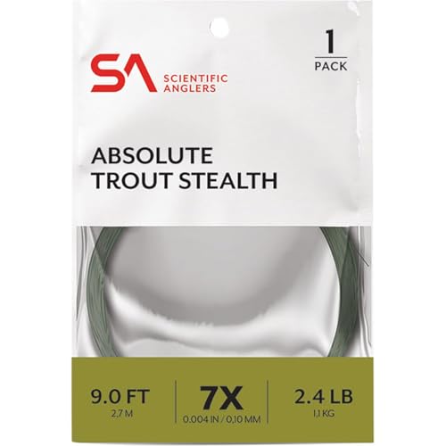 Scientific Anglers Absolute Trout Stealth Leader - size: 7.5 ft 4x