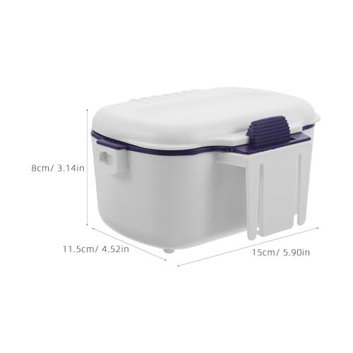 Double-Layer Worm Bait Storage Box White, Insulated Live Fishing Bait Holder Container for Red Maggots, Portable Fishing Accessories for Outdoor Anglers