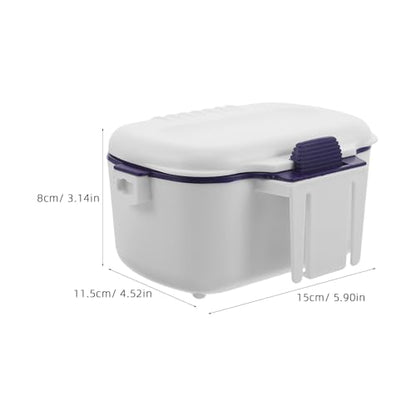 Double-Layer Worm Bait Storage Box White, Insulated Live Fishing Bait Holder Container for Red Maggots, Portable Fishing Accessories for Outdoor Anglers