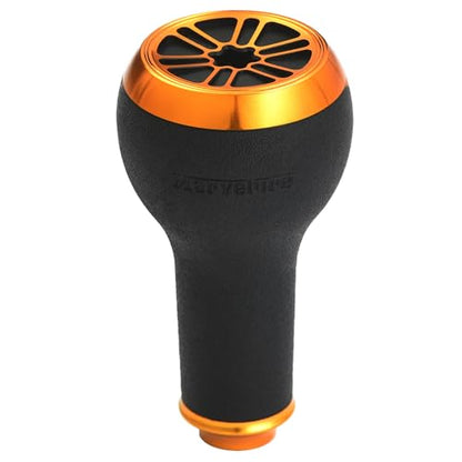 Non-Slip TPE Power Knob 1.1 inches (27 mm) Compatible for Shimano Stradic SLX, Daiwa Zillion Tatula Fuego, Spinning Baitcasting Reel (Black Gold) - color: Black Gold