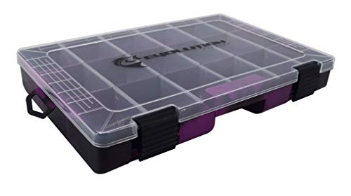Evolution Outdoor 3600 Drift Series Fishing Tackle Tray – Colored Tackle Box Organizer with Removable Compartments, Clear Lid, 2 Latch Closure, Utility Box Storage - color: Red, style: 4 pk