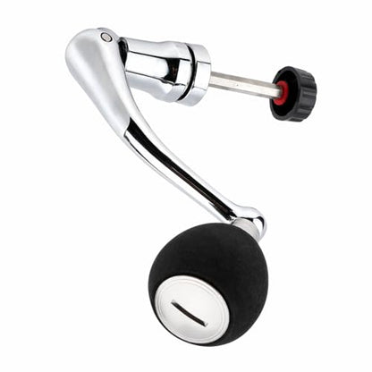 Keenso Spinning Handle Nonslip 2 Reel Replacement Handle Metal Fishing Reel Replacement Parts - size: Silver-Large for 4000 & 5000 & 6000