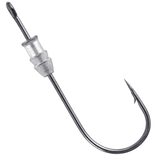 Dr.Fish 20 Pack Weighted Swimbait Hooks, Weighted Fishing Worm Hooks Straight Shank Round Bend Bass Fishing Jig Hook - size: #3/0-1/12oz
