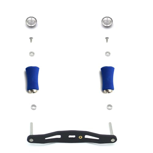 Mr. Z 95mm Carbon Fiber Baitcasting Reel Handle Compatible for Abu Garcia Shimano Daiwa Light Weight Low Profile Casting Reel - color: CAMO Blue, size: Left-handed