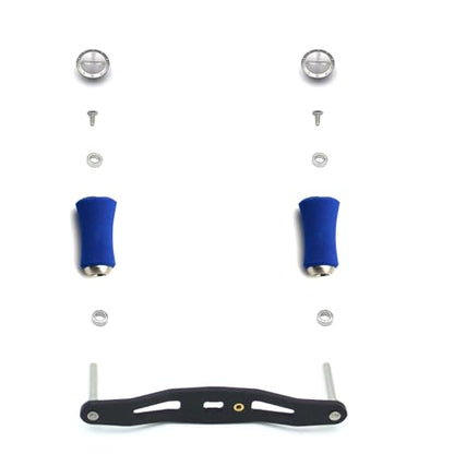 Mr. Z 95mm Carbon Fiber Baitcasting Reel Handle Compatible for Abu Garcia Shimano Daiwa Light Weight Low Profile Casting Reel - color: CAMO Blue, size: Right-handed