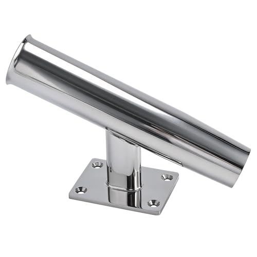 YaeMarine 2/4Pcs Tournament Style Stainless Steel Wall /Transom Mount Rod Holders for Marine Boat - style: 20 Degree-2pcs