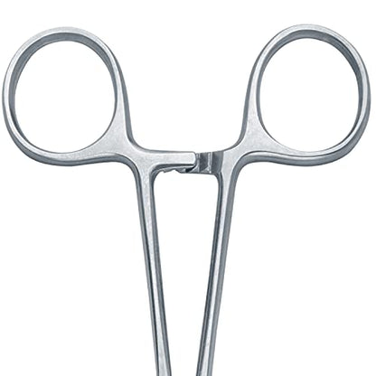 SURGICAL ONLINE 2-Piece Curved & Straight 7" Hemostat Set - Stainless Steel Locking Tweezer Clamps - Ideal Hemostats for Nurses, Fishing Forceps, Crafts and Hobby - size: 7"