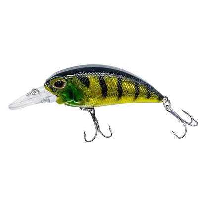 Bestac Fishing Lures Hard Bait Deep Diving Swimbait Crankbait Topwater Lures with Treble Hooks 3D Eyes for Bass Trout Freshwater and Saltwater Depth 1-1.5m Weight 14.5g - color: #5