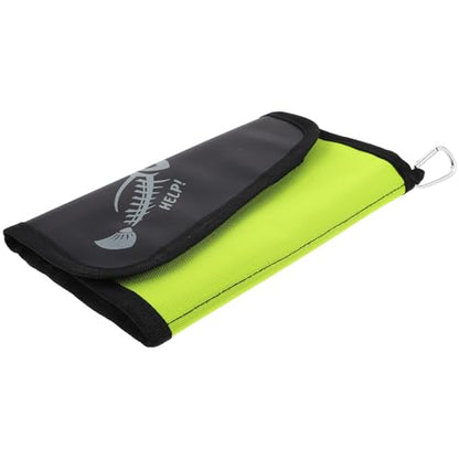 COHEALI Fishing Tackle Storage Bag Soft Bait Organizer with Waterproof Large Capacity Detachable Pouch for Freshwater and Saltwater Fishing Gear Accessories, Fluorescent Green