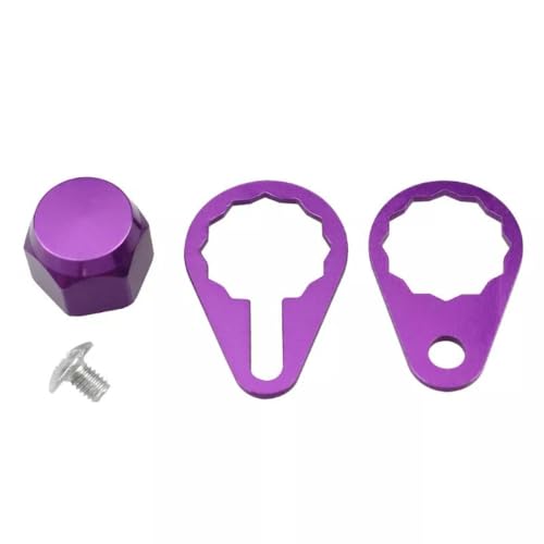 Baitcasting Fishing Reel Screw Nut Locking Cap Crank Handle Compatible with Abu Daiwa Okuma - color: Purple, style: Right