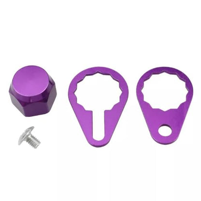 Baitcasting Fishing Reel Screw Nut Locking Cap Crank Handle Compatible with Abu Daiwa Okuma - color: Purple, style: Right